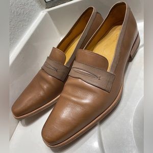 Undandy Dress Shoes EU 43 US 9 Tan Calf Genuine Leather Oxford Chelsea Boots